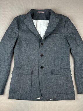 Apolis Global Citizen Wool Blend Blazer Jacket Gray Portugal Men’s S – Excellent